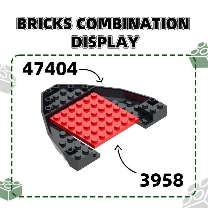 7Pcs/lot 47404 Bow and Stern Creating Pieces Moc Deck Accessories Fits with Bricks Children Kids Play kits Building Assembly Perfect Gift Box