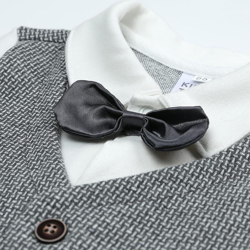 Baby Boy Odzież Miękkie Bawełniane Pajacyki Malucha Little Gentleman Noworodka Kombinezon Odzież