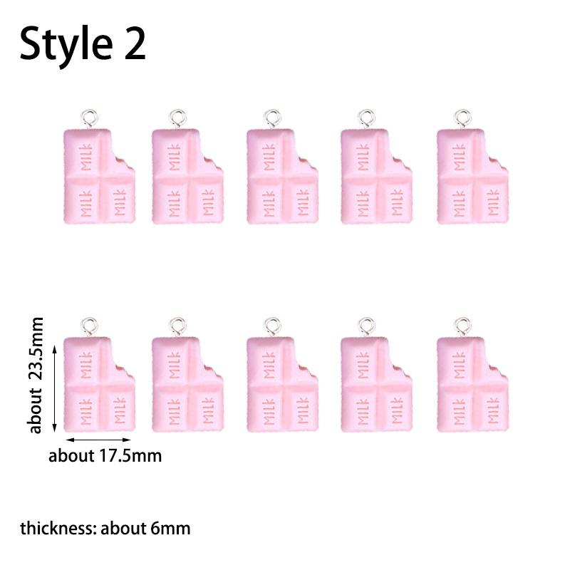 10pcs/lot 18*28mm Chocolate Milk Resin Charms Pendants for DIY Jewelry Making Accessories Handmade Earring Necklace Bracelet