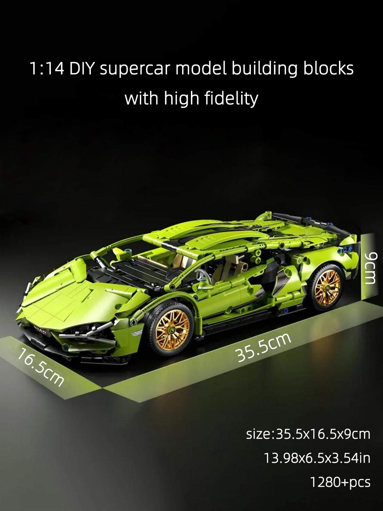 

1:14 racing building block assembly toys, over 1,000 building block particle sports car models, holiday gift decoration toys