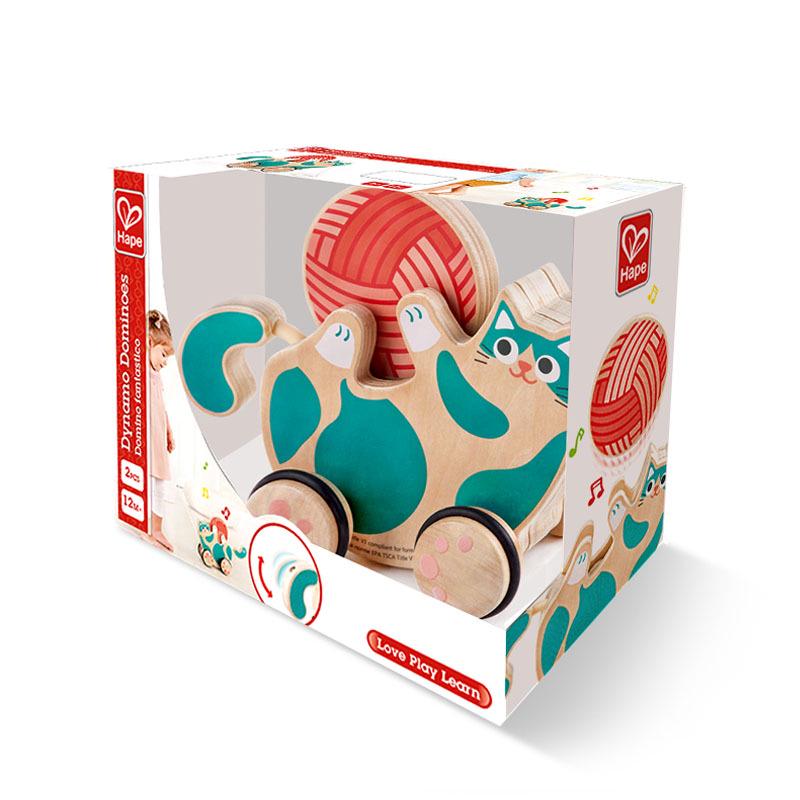 Hape Wooden Pull-Along Cat Toy - Toddler Walking & Educational Fun