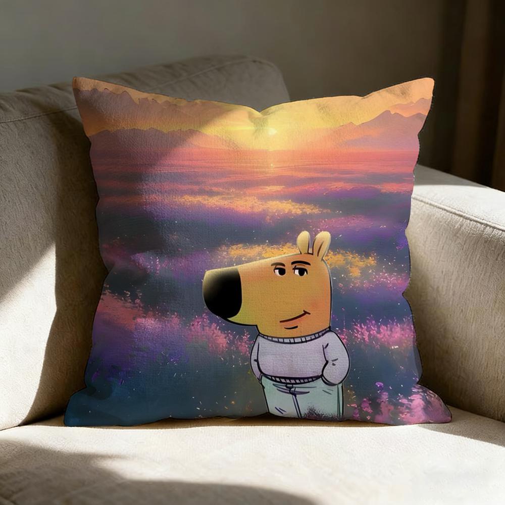 CChill GGuy CARTOON Pillow Case Linen Pillow Covers Cover For Couch Living Room Bench Patio Floor Linen Home Decor