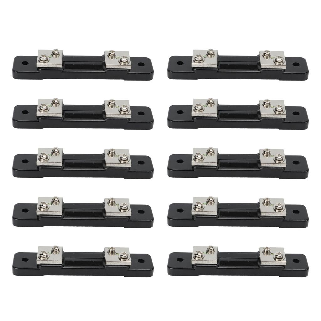 10Pcs/Set 75mV DC Current Meter Shunt Resistor for Test Equipment Digital Analog Ammeters 50A