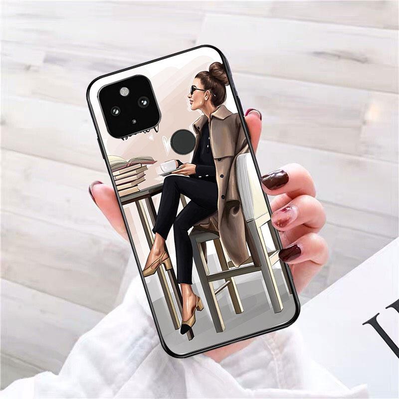 OK, ale první pouzdro na telefon Coffee Girl pro Google Pixel 7 Pro 7 6A 6 Pro 5A 4A 3A Pixel 4 XL Pixel 5 6 4 3 XL 3A XL 2 XL