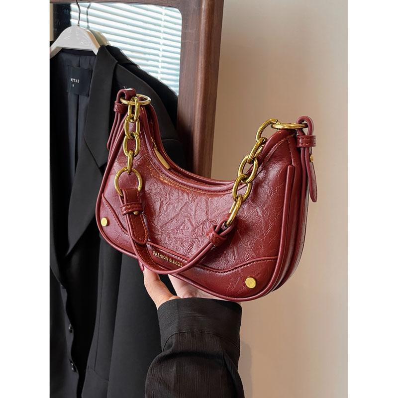 High-Grade Texture Small Square Bag Female New Ins Style Fashion Single Shoulder Crossbody Bags Niche Design Chain Underarm Pack