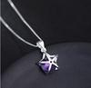 Korean Style Crystal Zirconia Five-Pointed Star Necklace Clavicle Chain