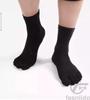 F fasnlido Stylish for and Fall Men's Five-Toe Socks, 3-Pair Set, Long-Lasting, Business-Friendly, Cotton, Moisture-Wicking, Quick-Drying, Breathable,