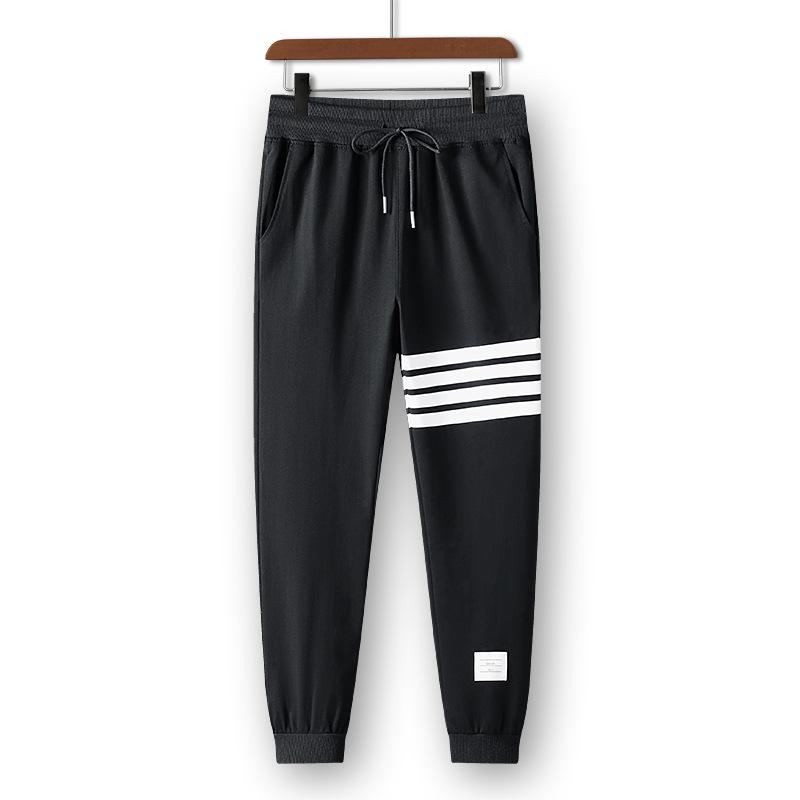 Men's Tide Brand Four-Stripe Casual Jogger Sweatpants - Trendy, Versatile Cotton for Spring and Autumn