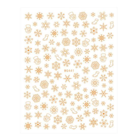 1/2Pcs Colorful Snowflake Nail Art Sticker Self-adhesive DIY Home Salon Winter Christmas Snowflake Women Fake Nail Decoration Decal