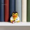 Unique Gift for Musicians Rock & Roll Duck Figurine, Resin Jumpsuit Statue with Guitar Matte Finish Figurine Desktop And Car Dashboard Decoration,