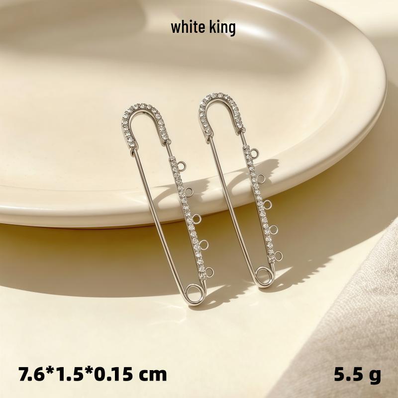 Korean Style Rhinestone U-Shaped Brooch Pin & Waist Cincher Scarf Buckle