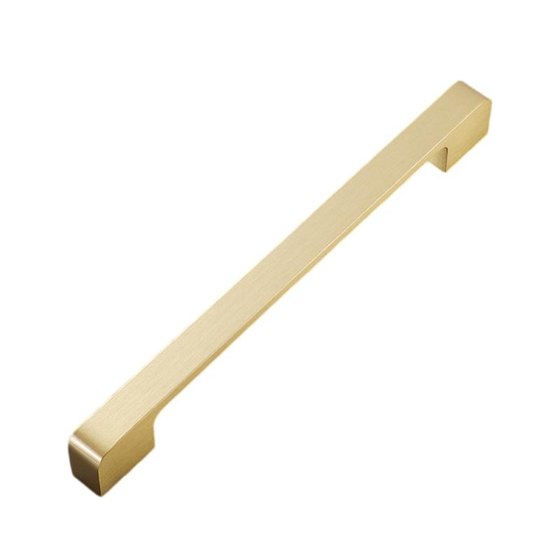 Brass Cabinet Drawer Handle Long Square Furniture Decorative Handle Cupboard Pulls Furniture Decoration Hardware