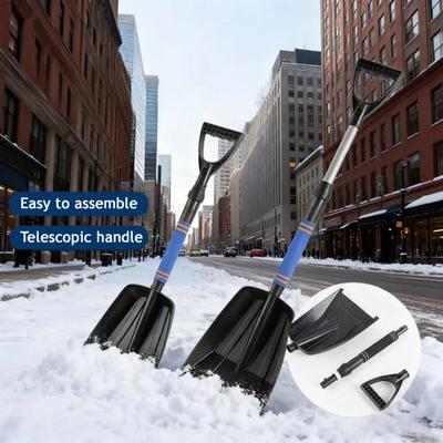 Snow Shovel Lightweight Foldable Snow Shovel Car Trunk Compact Portable Snow Shovel with Non-Slip Grip Snow Removal Tool