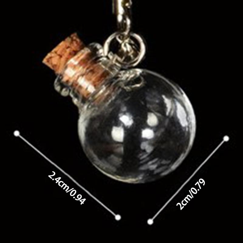 10pcs Mini Glass Bottles with Cork Stoppe Drifting Wishing Bottle Charm Making Decoration for Home Bedroom Dormitory Car