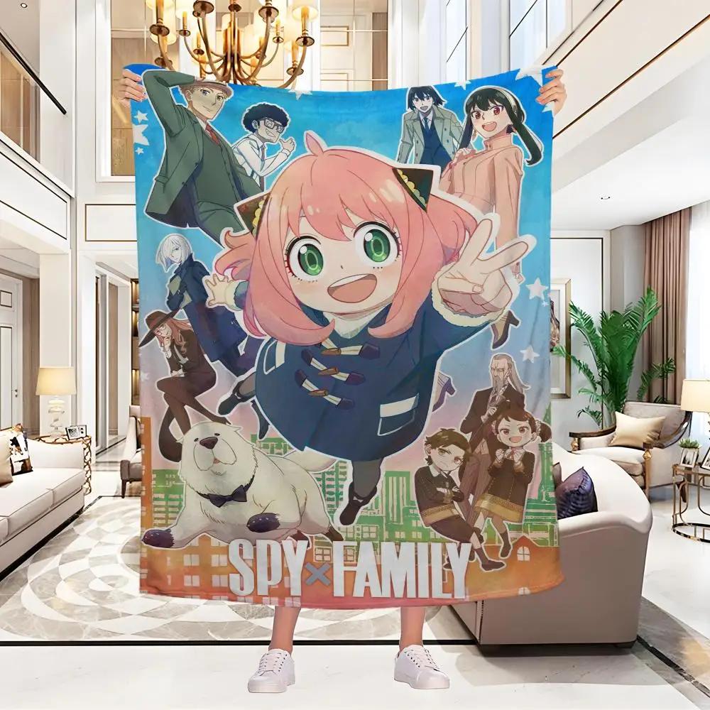 Spy X Family Summer King Size Microfiber Throw Blanket Plaid Knitted Bedding for Home Interior Beach Towel