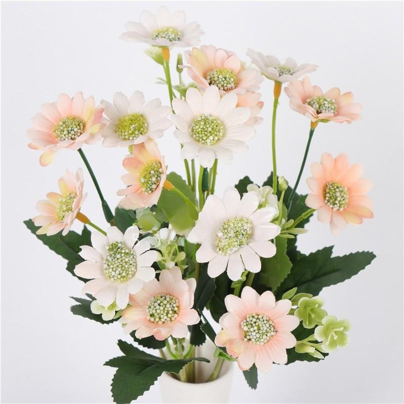 Plant Daisy Artificial Bridal Bouquet For Wedding Decor Living Room Arrangement