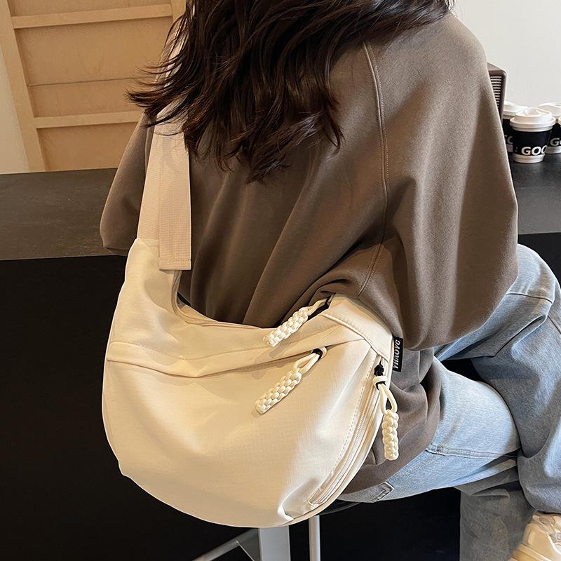 Bag Crossbody Bag Women's Canvas Bag Commuter Women's Korean Lazy Style Dumpling Bag