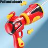 1 Kit Cartoon Backpack Water Gun Fire Truck Airplane Summer Vacation Beach Water Children's High-Quality Toy Water Gun