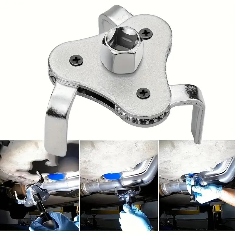 Adjustable Universal Oil Filter Wrench, Suitable for 2-1/2" to 4.5" Filters: 3-Cawl Oil Filter Removal Tool Set for Cars