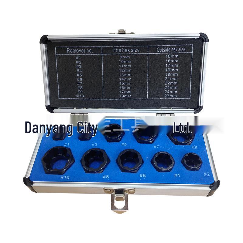 Ten-Piece Nut Remover & Bolt Extractor Tool Set