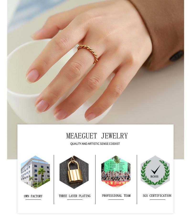 3mm Braided Twist Ring for Women Stainless Steel Gold Color Twist Rope Rings Infinity Stacking Band Wedding Jewelry
