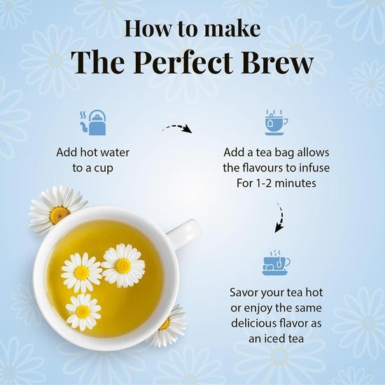 Twinings Pure Chamomile Tea, 25 Tea Bags| Caffeine-Free| Flower Based Infusion| Relieves Anxiety| Promotes Good Sleep | Pack of 1