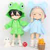 Rabbit Frog Doll Raincoat Windproof Clothing Doll Animal Raincoat Cute OB11 Doll Clothes  Obitsu 11