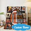 Custom Name Play Basketball Blanket Bed Sofa Blanket Flannel Blanket for Camping, Hiking, Picnic Essentials,gift for Fan Family