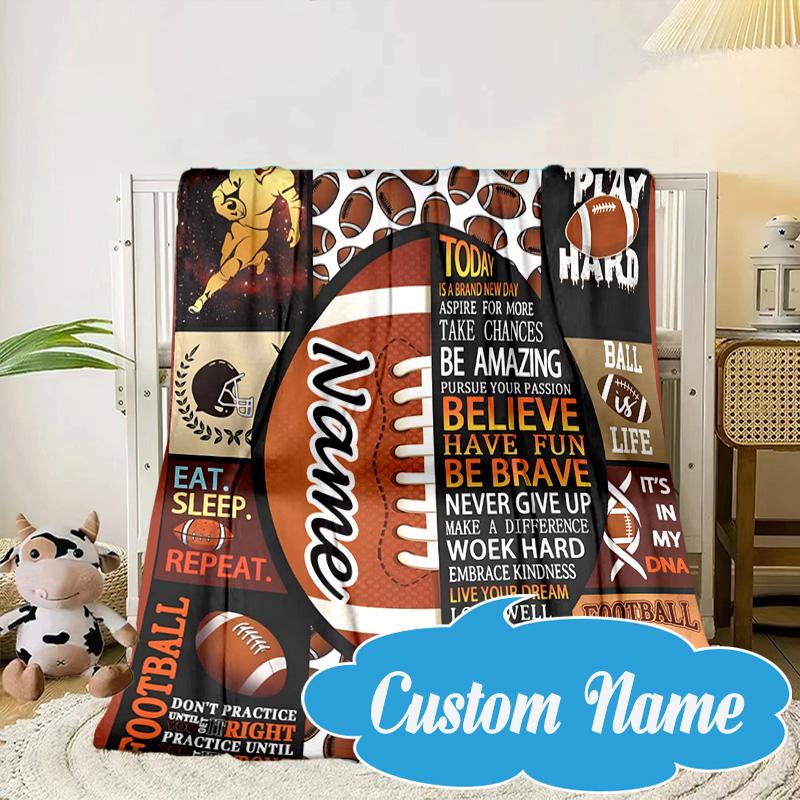 Custom Name Play Basketball Blanket Bed Sofa Blanket Flannel Blanket for Camping, Hiking, Picnic Essentials,gift for Fan Family