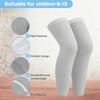 1 Paio di Maniche per Gambe per Bambini: Supporto a Compressione Lungo per Corsa, Escursionismo, Ciclismo, Viaggio, Pallacanestro e Calcio