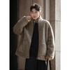 TonLion Men's Stand-Collar Faux Lamb Wool Jacket