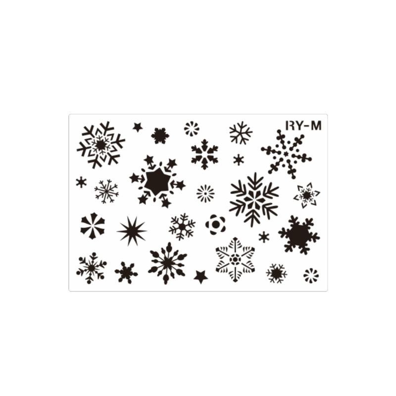 Snowflakes Stencil Christmas Templates Reusable PET Stencils for Kid Graffiti Drawing Scrapbooking Christmas Party Decor