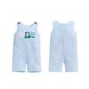 Baby Jungen Tank Romper Golf Zahlenstickerei Ärmellos Rundhalsausschnitt Streifen Jumpsuit