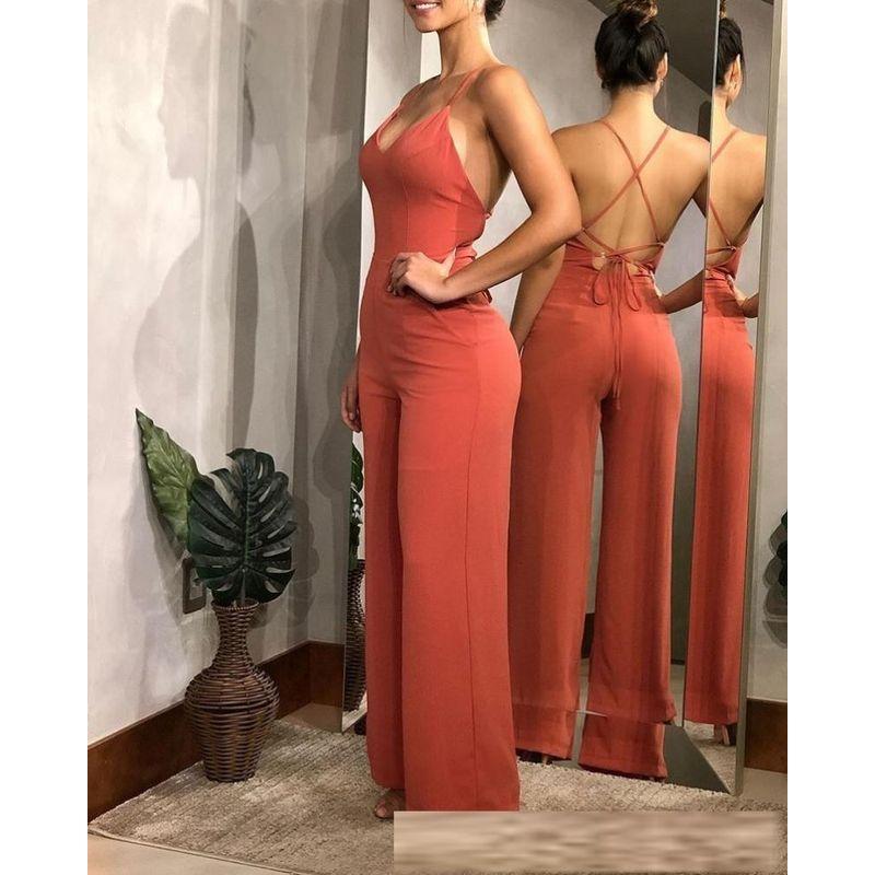 Women Sexy Suspender Jumpsuit Women Clothes Sexy Straps Sling Jumpsuit