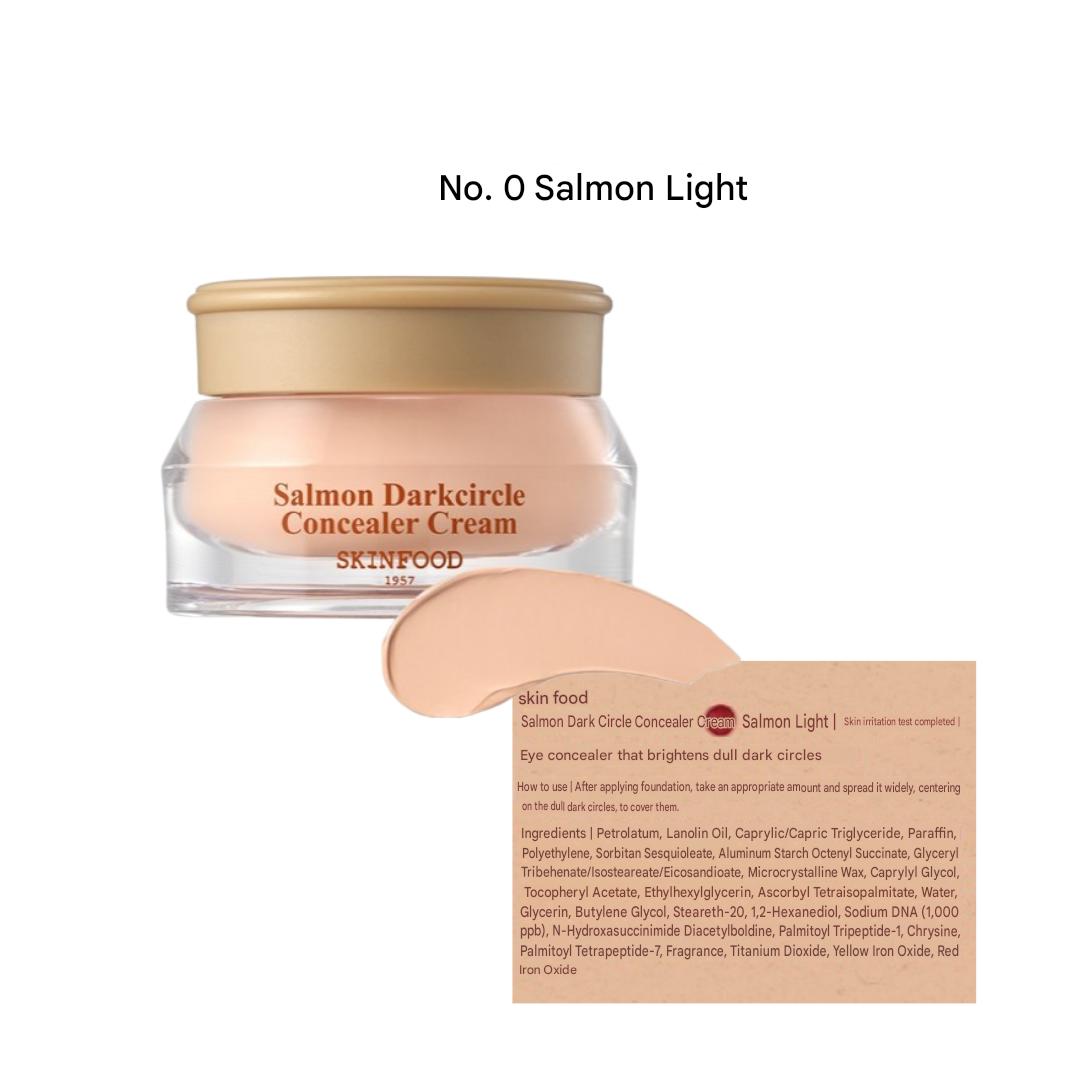 [Skinfood] Salmon Dark Circle Concealer Cream (10g) 1pc / Under Eye Corrector Brightening Peach Tone Smooth Texture K-Beauty