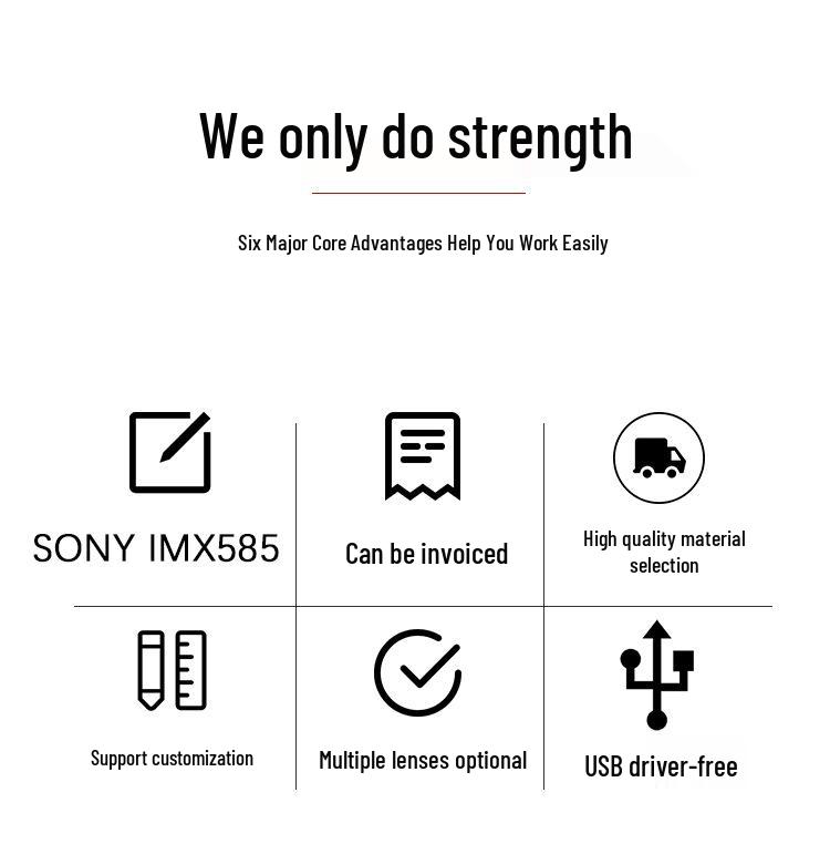 IMX585 4K/60fps Starlight Night Vision USB 3.0 Camera Module, 8MP for Low-Light and Microscope Use