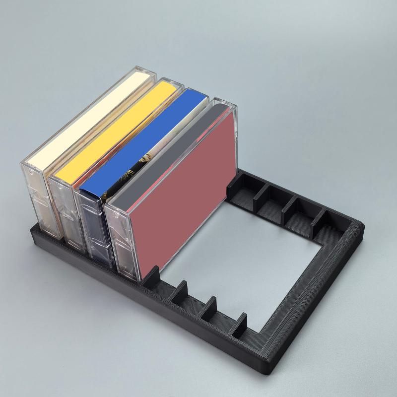 1 Pcs Cassette Tape Storage Rack Audio Cassette Tape Holder Rack 8/10 Slot Total Cassette Tape Organizer Rack For Studio Desktop