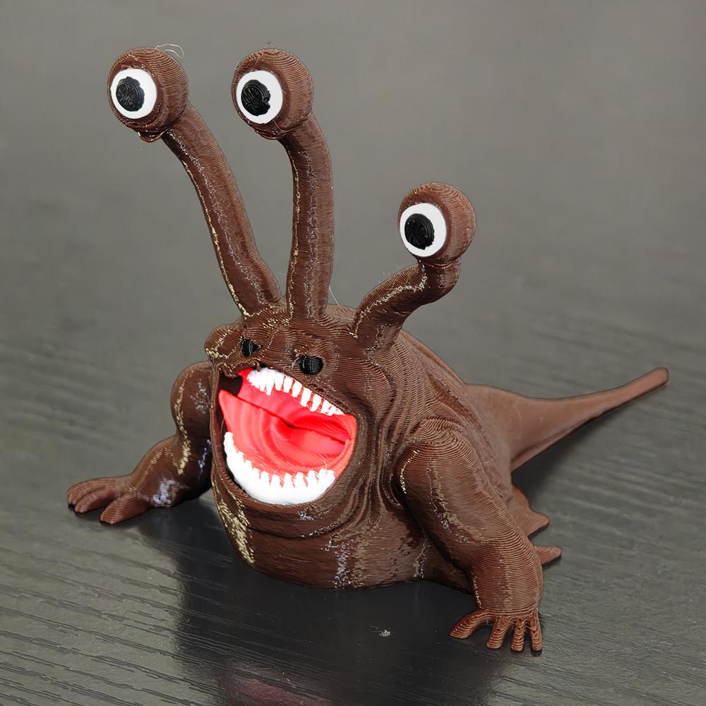 New Bloop Sea Monster 3D Printed Flexible Fidget Toy Horror Ocean Monster Collectible Model Toys for Desk Decor & Gothic Fans