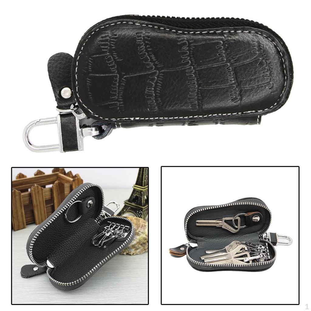 Halter Leder Autoschlüssel Organizer Damen Schlüsselanhänger Hüllen Unisex Tasche