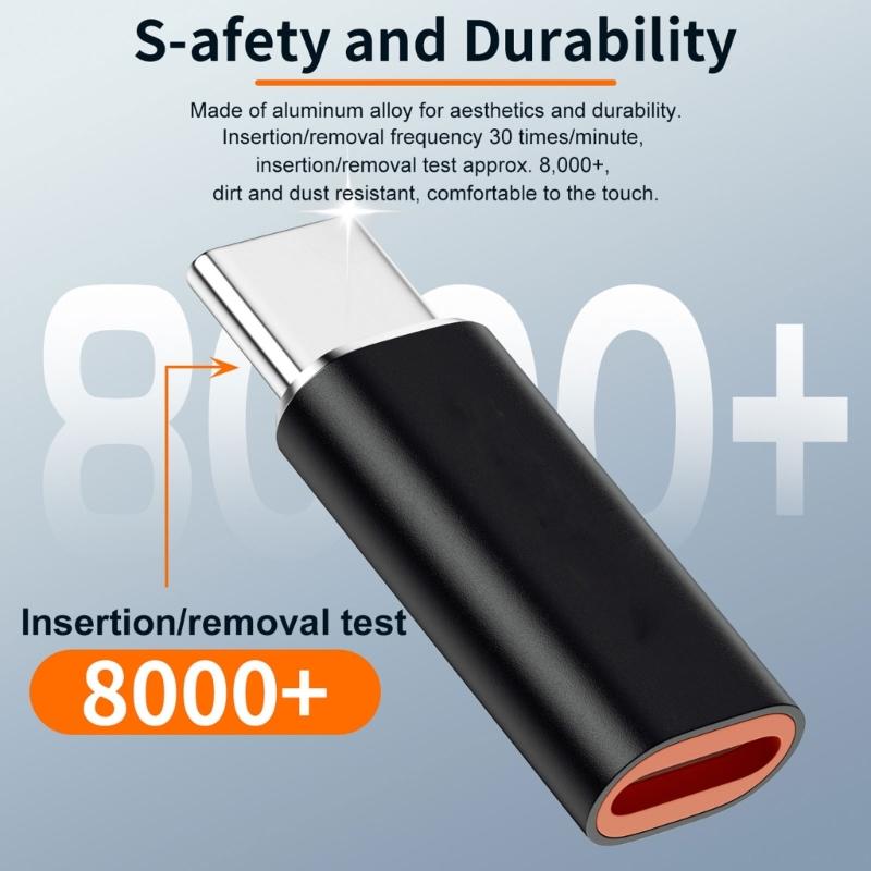 Light Female To USB Type C Converter Adapter Solid Metal Build Compactly Design for Car Use Seamlessly Device Charging
