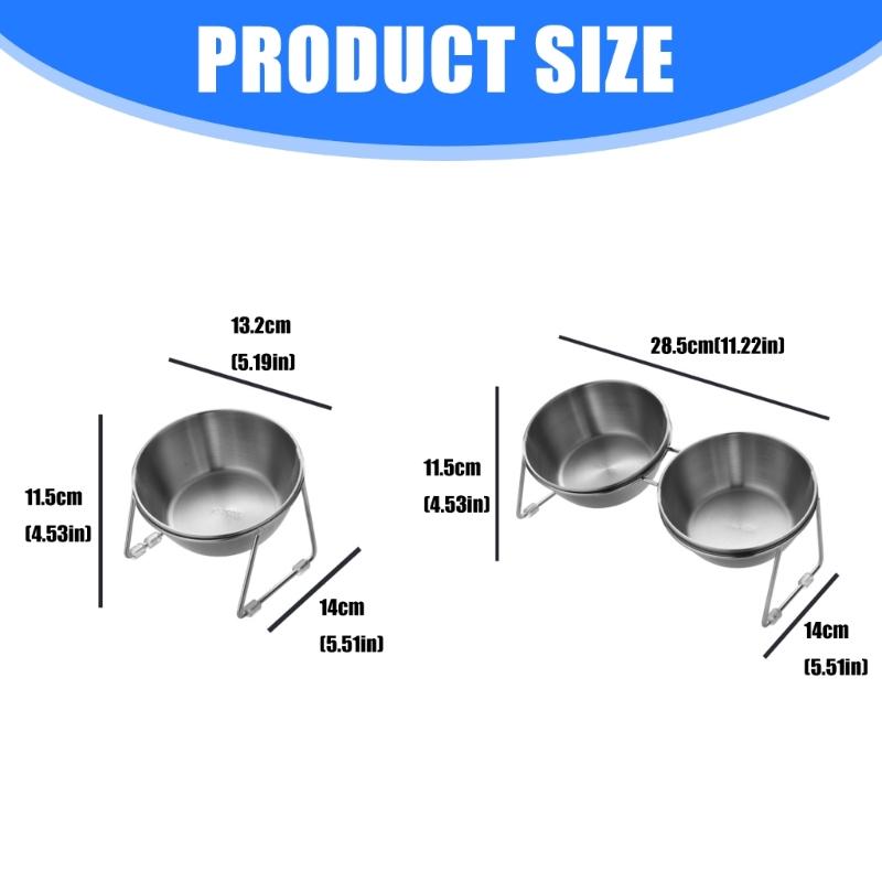 Ergonomic Dog Bowls With Double Bowl Splash Proof Dish Durable Bowl For Healthy Eating Heavy Duty Dish