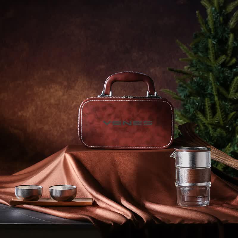 VENES Fichi Cloud Titanium Tea Set