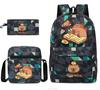 3-teiliges Schulrucksack-Set für Schüler Große Kapazität Oxford-Stoff Schultasche mit Schultergurt und Federmäppchen