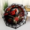 1pc Winter Cardinal Decor Automatic Folding Umbrella Durable Iron Frame,All Seasons Home Travel Outdoor Multifunctional Umbrella yy251115107