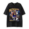 Amerikanisches Basketball Retro Ödland Feng Shui Washed T-Shirt Sternenprint Herren und Damen Mode Lässig Sport Gestapelte Oberteile Ins Trend