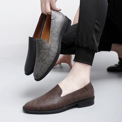 Mode 38-48 Sommer Herren Business-Kleiderschuhe Zweischichtiges Rindsleder Atmungsaktiv und Bequem Weiche Sohle Vielseitige Modemarke Lefu Schuhe
