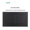 Black 16A German Standard Socket Panel with Double USB + Type C, Concealed European Installation