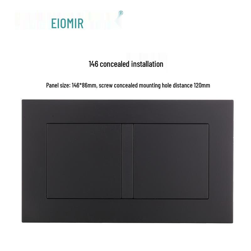 Black 16A German Standard Socket Panel with Double USB + Type C, Concealed European Installation