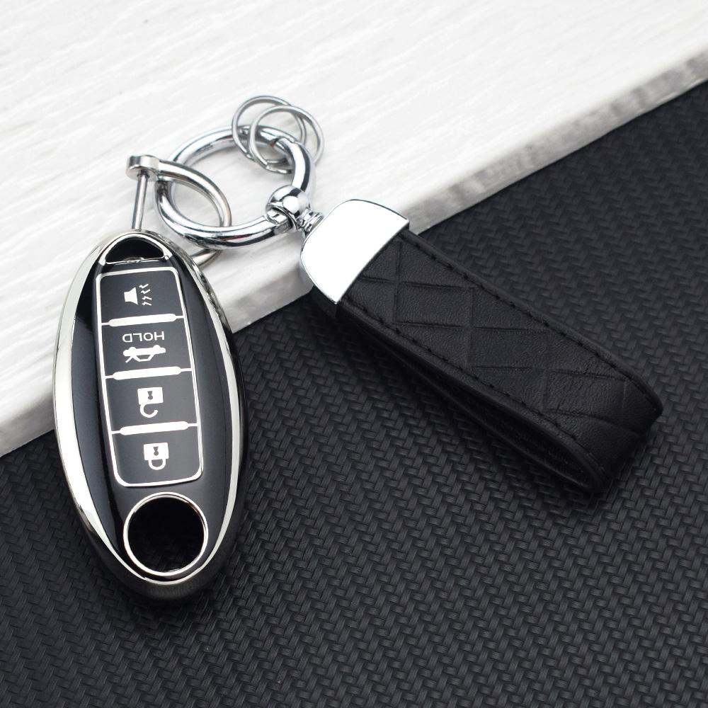 Tpu Key Fob Case For Nissan Altima Rogue Sentra Kicks Versa Frontier Pathfinder Murano Maxima Titan Juke Armada Key Chain Rings