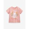 Girl Pink Bunny Short Sleeve T-shirt Top Kids Pure Cotton Summer Dress Baby Half-Sleeve T-shirt Underwear 7